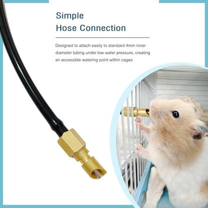Barss Nipples Water Dispenser Automatic Metal Watering System for Rabbits, Guinea Pigs, Rat, Ferrets and Other Small Animals（10Pcs ）