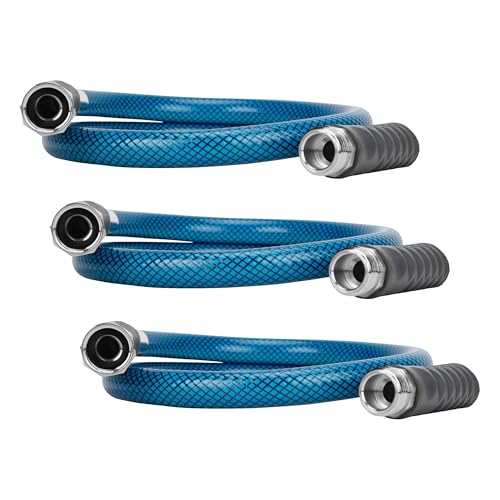 Camco TastePURE 4-Foot Premium Camper/RV Drinking Water Hose-Features a Heavy-Duty No-Kink Design with Strain Relief Ends&5/8-Inch Inside Diameter-NSF Drinking Water Safe Certified (22813) (Pack of 3) - size: 4 Feet (Pack of 3)
