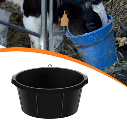 Rubber Feed Pan Rubber Tub Multipurpose Utility Heavy Duty Livestock Feeder Pan