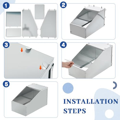 Maxcheck 2 Pcs Galvanized Metal Rabbit Nesting Box Bunny Small Animal Nest with Removable Acrylic Floor Durable Easy to Clean for Indoor Outdoor Use Rabbit Supplies(16 * 11.5 * 11.5 Inch) - size: 16"L x 11.5"W x 11.5"H