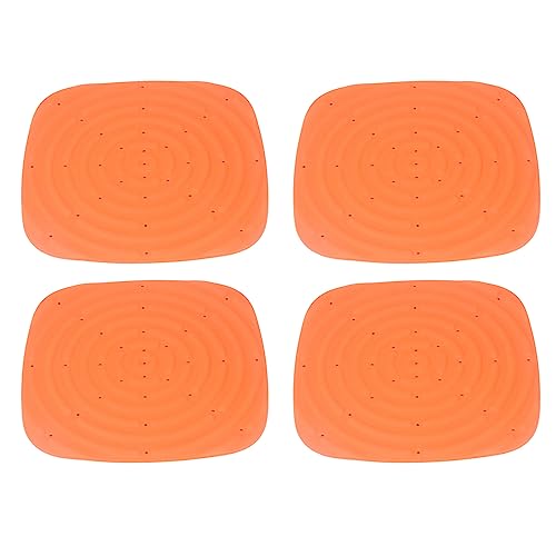 Chicken Nesting Box Pads, Washable Reusable PVC Breathable Egg Collector Design Hen Liners, Chicken Nesting Pads with Groove for Coops, Hen House (Orange) - color: Orange