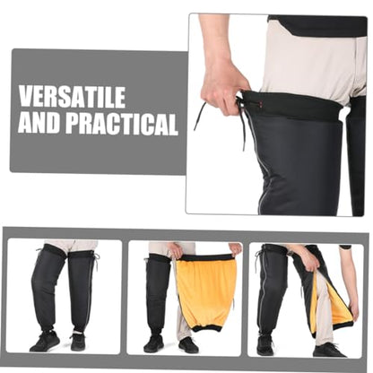 Healifty Outdoor Calf Gaiters for Motorcycle Riding Insulated Windproof Leg Covers with Reflective Material for Night Visibility for Cold Weather and Electric Bike Use