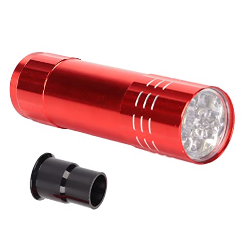 SUNGOOYUE Egg Candler Tester, LED Cool Light Egg Candling Lamp, Metal and Plastic Tester for Chicken Duck Goose Quail Eggs, 3 AAA Battery, Farm Hatchery Backyard Breeding (Red) - color: Red