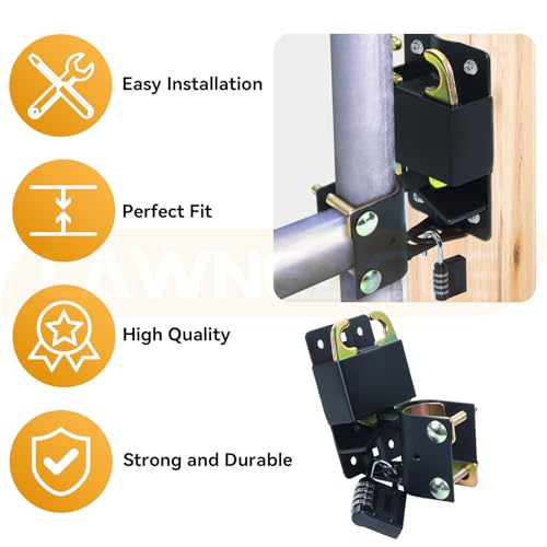 Small Two Way Gate Latch (3"x5") – Heavy Duty Cattle Gate Latch | Fits Metal Gates with 1-1/4" to 1-1/2" Tubes – Black 2-Way Latch with 4-Digit Combination Lock, Ideal for Farms & Pastures - color: 1 Pack Black Two-Way Gate Latch