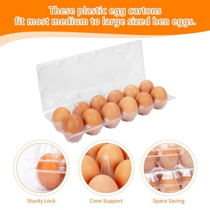 120Pack Egg Cartons Cheap Bulk Empty Egg Cartons Egg Holders for Home Ranch Chicken Farm, Commercial Business Market Display, 2x6 Grids, Large - size: Large, style: 2x6Grids-120count