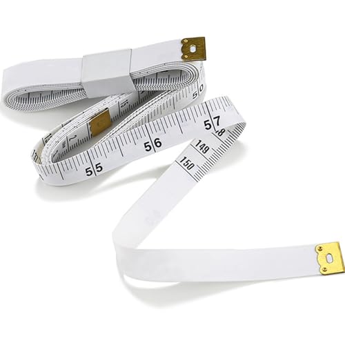 HESSION 2 Pack Soft Ruler 60-Inch Double Scales Measuring Tape White
