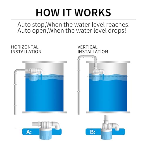 "1/2" Automatic Water Level Control Valve | Water Float Valve for Water Tanks | Water trough float valve | Automatic Filling | Automatic Shut Off | Perfect Upgrade for Water Tanks" (2-Pack) - style: 1/2inch Side water