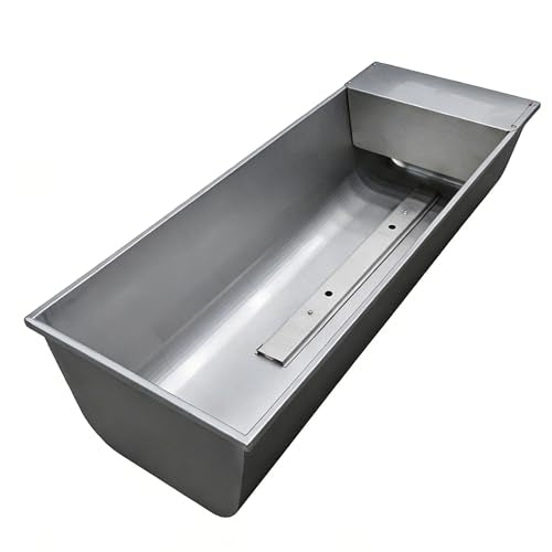 Heavy-Duty Stainless Steel Livestock Feeder Trough - Large Capacity for Cattle, Sheep, Horses, Alpacas & Goats - Durable Farm Equipment, 60x160cm Efficiency