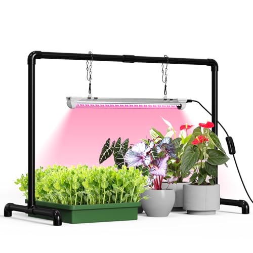 Bstrip Grow Light Stand, 1.3ft 18W Grow Light for Indoor Growing, Full Spectrum LED Plant Light for Seed Starting, Height Adjustable, 27.0" L x 13.0" W x 19.1" H - size: Small 27.0" L x 13.0" W x 19.1" H