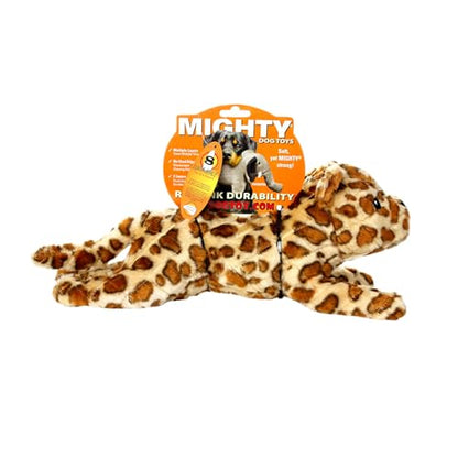 MIGHTY- Massive-Safari-Leopard- Squeaker-Multiple Layers. Made Durable, Strong & Tough. Interactive Play Dog Toy (Tug, Toss & Fetch). Machine Washable & Floats | Multiple Layers & Reinforced Seams , Washable and Floats , Mighty® Construction - color: Crea