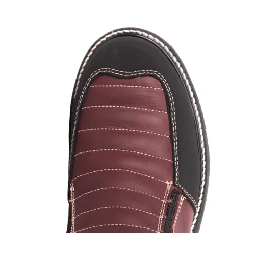 King Welt Ultra Flex 6" 338 Zipper Double Density Lightweight Men Work Boots - color: Wine, size: 6