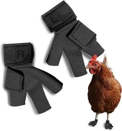 Chicken Shoes for Injured Feet – Protective Neoprene Footwear for Chicken, Open-Toe Design for Bumblefoot Relief, Made in USA (Chicken Shoes, Gray, Medium Chickens) - color: Gray