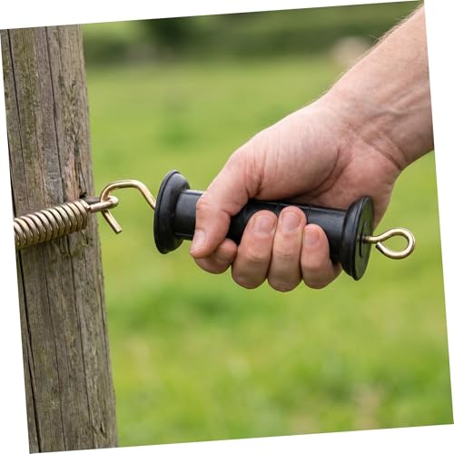 4pcs Electric Fence Gate Handle Insulated with Spring for Outdoor Agricultural Use Heavy Duty Gate Hardware Handles