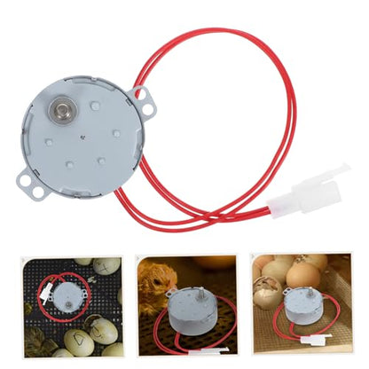 UKCOCO Egg Turner Motor for Chicken Egg Incubator Automatic Replacement Part for Efficient Hatching Compatible with Models Includes Connection Wire for Easy