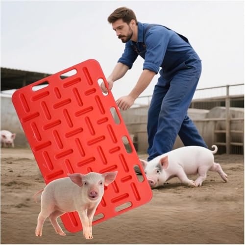 Portable Pig Sorting Panels, 30/38/48 Inch Long Lightweight Livestock Sorting Panel for Farms & Ranches, One-Piece Molding Safety Hog Panels Easy to Hold & Carry(121 x 78 cm) - size: 121 x 78 cm