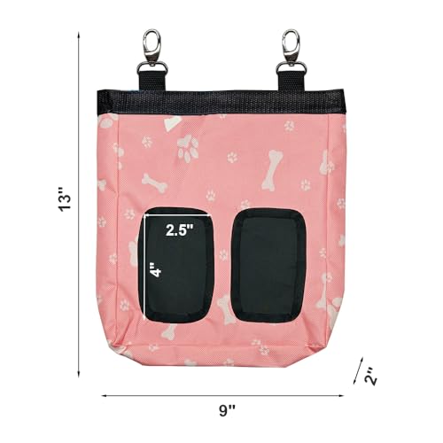 Guinea Pig Hay Feeder, Hanging Rabbit Hay Feeder Bag for Guinea Pigs Bunnies Chinchillas. Pinkbones - color: Pinkbones