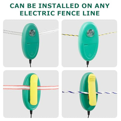 2 Pack Detects Electric Fence Energizer Pulse Flash Signal LED Light | Tester Indicator for pulsed energizers | Alert Device That Clips to Wire or Tape Fences - style: 2 Pack