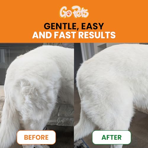 GoPets Self-Cleaning Slicker Brush for Dogs & Cats, Deshedding & Dematting Comb with Retractable Bristles, Undercoat Tool for Long Haired Dogs, Non-Slip Handle, Detangler for Mats & Shedding Fur - style: Slicker Dematting Comb