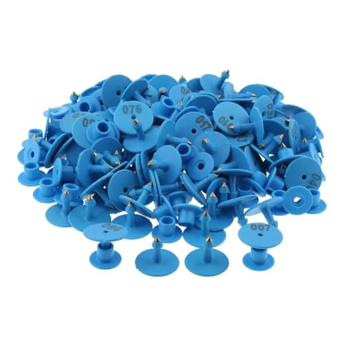 Sheep Ear Tags 100PCS Small Pre Numbered Livestock Ear Tag for Pig Cow Cattle Goat Sheep Easy Identification for Animals