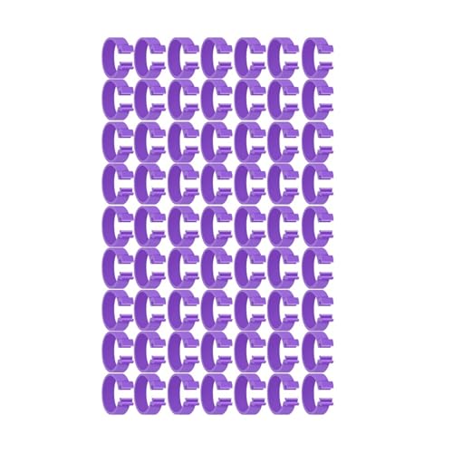 16mm Poultry Clasp Foot Ring Without Text Colourful Chicken Clip Animal Identification Tool Rings for Farm Leg Chick Duck Goose for Easy Flock Management(Purple,20Pcs) - color: PURPLE, size: 20Pcs
