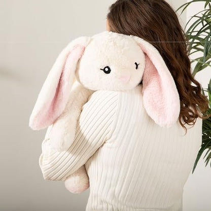HUGIMALS Iggy the Bunny 20 Inch 4.5 lb Heavy Cute Sensory Weighted Comfort Plush | Large Unscented Washable Self Care Calming Stuffed Animal for Kids, Teens and Adults - color: Iggy the Bunny