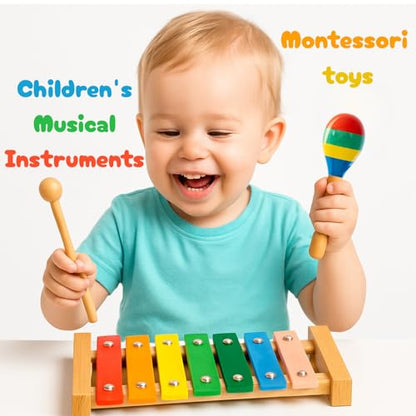 Baby Musical Instruments Set for Toddlers - Toddler Music Toys & Little People Toys - Sensory Toys for Early Learning, Development, and Fun - Safe & Durable Educational Musical Toys