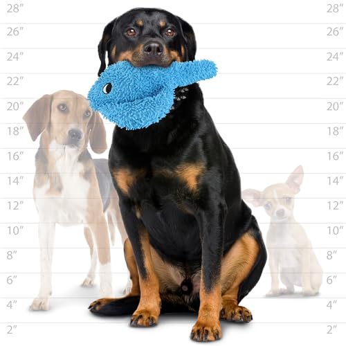 MIGHTY® 2 Pack Microfiber Medium Stingray Dog Toys | Ultra Durable Plush Toy with Multiple Layers & Reinforced Seams , Washable and Floats , Mighty® Construction - color: 2PK Blue Stingray