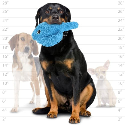 MIGHTY® 2 Pack Microfiber Medium Stingray Dog Toys | Ultra Durable Plush Toy with Multiple Layers & Reinforced Seams , Washable and Floats , Mighty® Construction - color: 2PK Blue Stingray