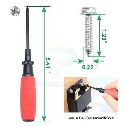 Upgraded 2 Pack 5 inch Black S16100700 Two Way Lockable Gate Latch | Include 4-Digit Combination Lock and Screwdriver for Farm Gate Latch, Metal Gates with 1-1/4" to 1-1/2" Diameter Tubes - color: A02 2xLockable Gate Latch for 1-1/4 to 1-1/2 Tubes