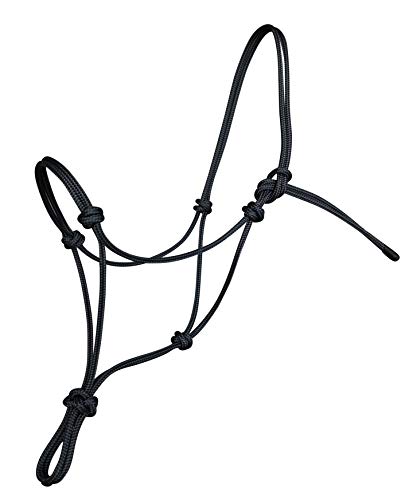 Rope Halters for Horses Training Soft - 11 Sizes - Miniature, Foal, Weanling, Small Pony, Cob/Arab, Horse, Warmblood, Draft - color: Black, size: 02. Small Miniature