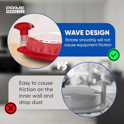 Chicken Shredder, Chicken Shredder Tool Twist, Meat Shredder, Chicken Breast Shredder, Large Heavy Duty Meat Shredder Tool with Tray & Brush, BPA-Free, Dishwasher Safe, Strong Non-Slip Base - color: Red