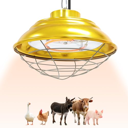 Hanging Chicken Coop Heater, 600W 2 Heating Levels Premium Waterproof Large Range Heaters for Cattle, Horses, Donkeys, Poultry, Greenhouse Plant - size: Large Heater