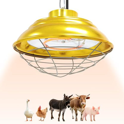 Hanging Chicken Coop Heater, 600W 2 Heating Levels Premium Waterproof Large Range Heaters for Cattle, Horses, Donkeys, Poultry, Greenhouse Plant - size: Large Heater