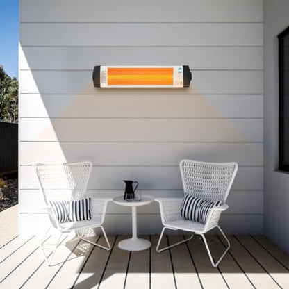 Econat C-15 Infrared Electric Heater 1500W, Wall Mounted Indoor/Outdoor Heater with Adjustable Thermostat, Energy Efficient – 4 Pack
