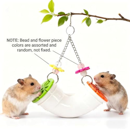 2 Pack Mouse Rat Enrichment Toys for Pet Mice -Treat Dispenser Rats Foraging Toy, Hanging Foraging Dispenser for Rats, Mice, Guinea Pig Small Pet