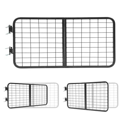 Horse Stall Gate 24 Inch Tall 48 Inch Wide Compatible with Livestock Enclosures Steel Powder Coated Gray