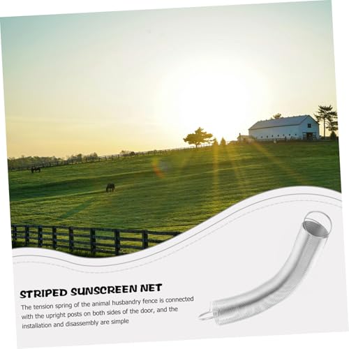 POPETPOP Electric Fence Spring Gate Kit Durable Stainless Steel Tension Spring for Livestock Fencing Weather Resistant Gate Handle Accessory User Friendly Design for Easy Operation