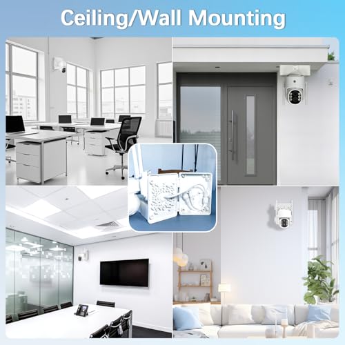 【Compatible with PTZ Cameras】 Security Camera Junction Box, Outdoor IP65 Waterproof CCTV Mounting Bracket, ABS Plastic Cable Concealment Box(4 Pack) - size: 4 Pack