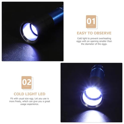 Handheld Egg Candler with Cold Led Light for Chicken Duck Goose Egg Incubation and Hatching Portable Candling Lamp for Farm Testing - color: Blue