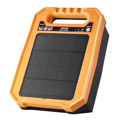 VEVOR Solar Fence Charger, 0.3J 8 kV Solar Powered Fence Charger, Weather-Resistant Electric Fence Energizer Kit, 7 Days Runtime, for Livestock, Poultry, Garden Protection - style: 0.3J