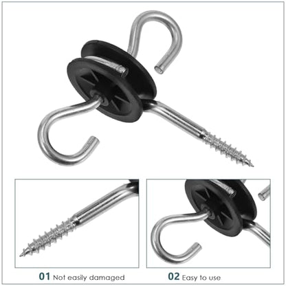 POPETPOP 4pcs Fence Kit Accessories Gate Handles Insulators Conductive Spring for Farm Garden