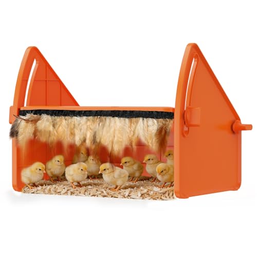 Heating Brooder Plate for Chicks Ducklings, Adjustable 3 Levels Temperature Brooder House for Keeping Poultry Warm(Orange, L) - color: Orange
