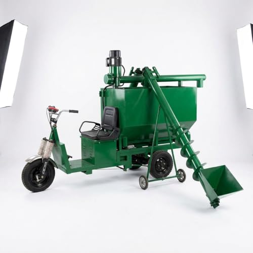 Electric Feed Distributor Cart, Self- Livestock Feeder, Feed Mixing Hoist, with Lifting Conveyor or Spiral Feeder, Elevator Type - style: Elevator type