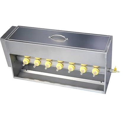 Piglet Feeding Station, Automatic Milk Feeder with 10 Nipples, Stainless Steel Cover and Valve, Ideal Livestock Milk Feeder for Piglets - size: 14Nipples