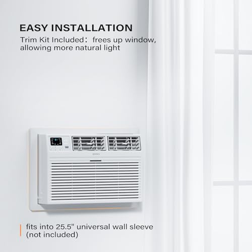 ROVSUN 10000 BTU Through the Wall Air Conditioner with Remote Control, 3-in-1 Wall AC Unit, Dehumidifier & Fan with Timer for Bedroom, Living Room, Apartment, Dorm up to 450 Square Feet, 115V/60Hz - style: 10000 BTU-Cool only