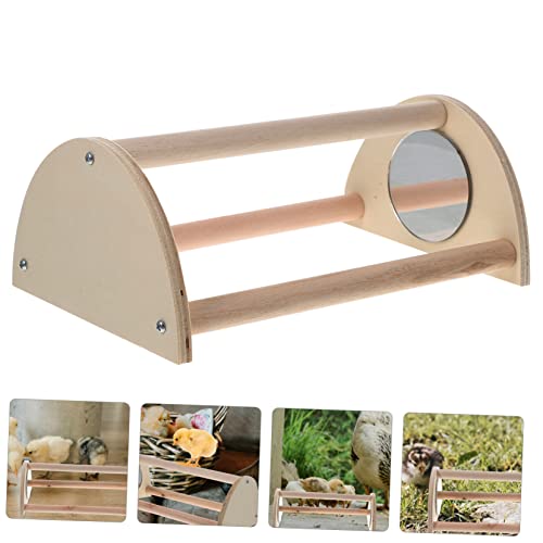 VANZACK 2pcs Wooden Chick Perch Roosting Bar for Chickens Chick Training Stand for Coop and Brooder Comfortable Resting and Playing for Poultry