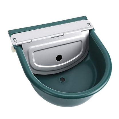 Cryfokt Automatic Livestock Waterer, Smart Water Level Sensor AntiOverflow Floating Valve Animal Water Bowl, Livestock Trough with Builtin Sensor and Floating Valve for Cattle
