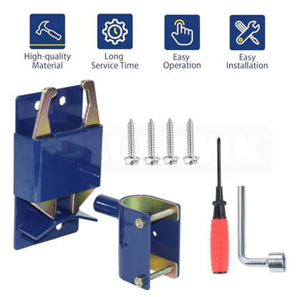 2 Way Farm Gate Latch for Metal Tube Gate 1-5/8" to 2" Diameter, Blue, Replaces S16100300 Two Way Gate Latch - color: 1x S16100300