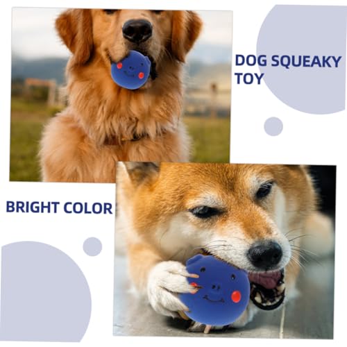 2pcs Pig-Shaped Dog Chew for Dogs and Puppies Squeaky Teething Balls for Dental Health and Interactive Play Indestructible Puppy