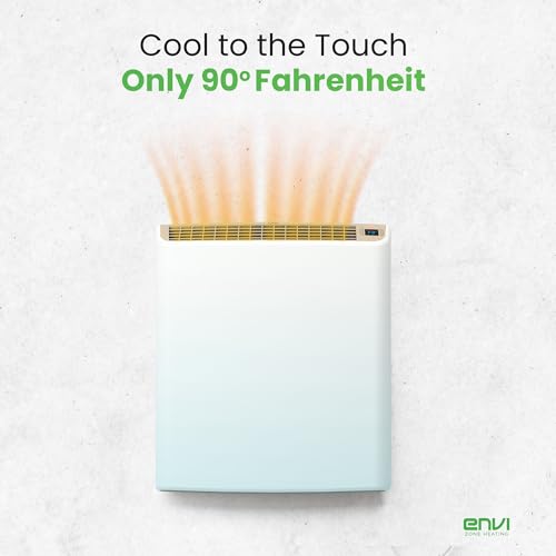 Smart EnviMAX 1000W Wi-fi Plug-in Electric Wall Heater - Energy Efficient Smart Heaters for Large Rooms - App Controlled Electric Heater with Thermal Shut Off Switch - Works with Alexa & Google Home